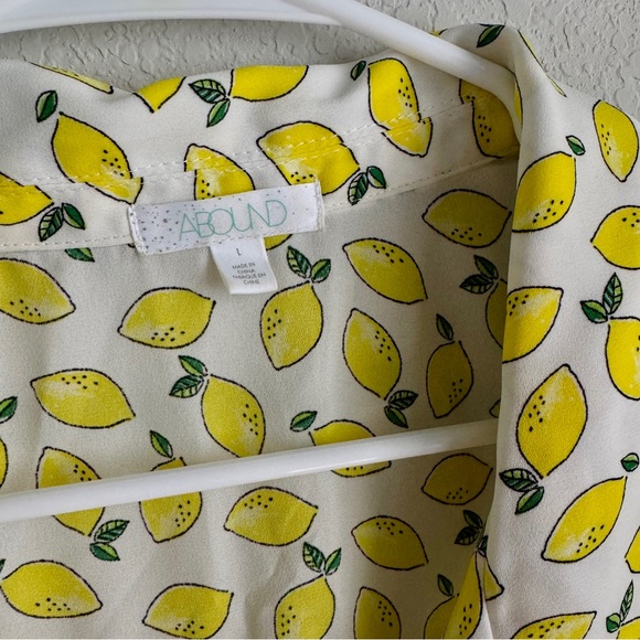 Abound Lemon Pattern Shirt with Yellow Accents - Picture 3 of 5